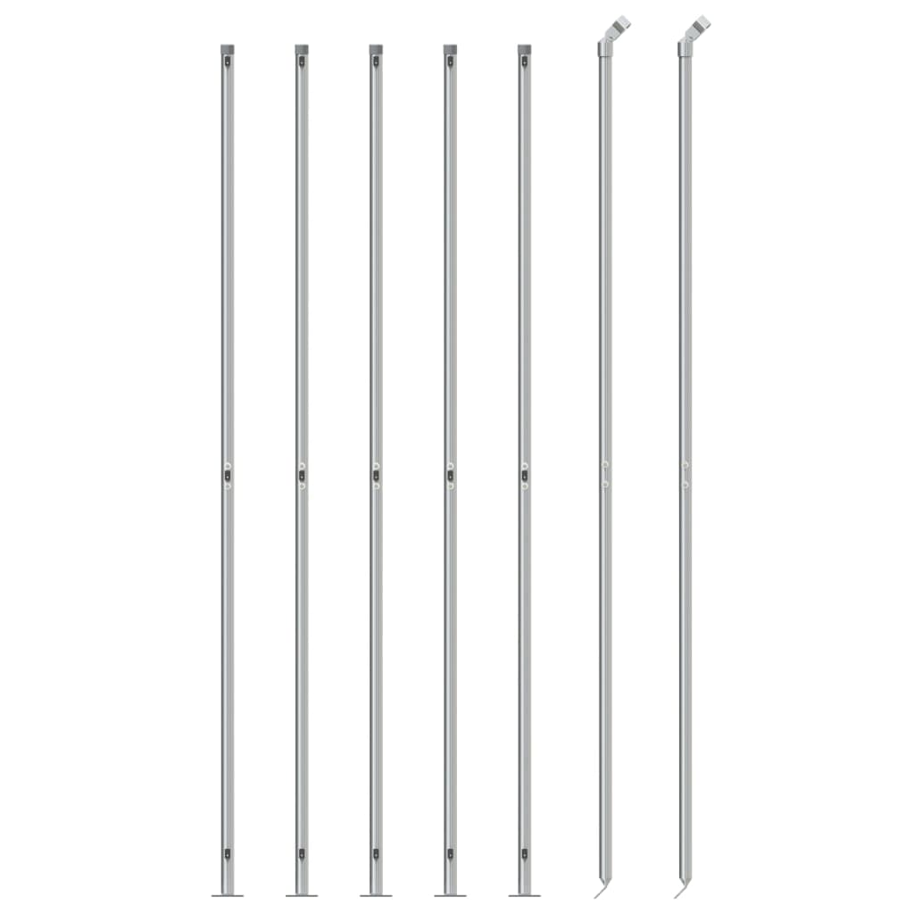 Vidaxl Mesh -staket med fläns 1,4x10 m silverfärgad