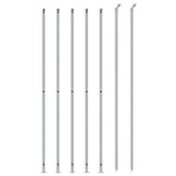Vidaxl Mesh -staket med fläns 1,4x10 m silverfärgad