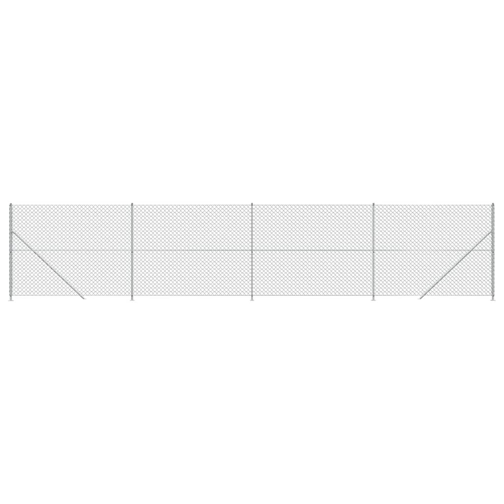 VidaXL mesh fence with flange 1.8x10 m silver colored