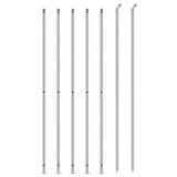 Vidaxl mesh fence with flens 2x10 m silver colored