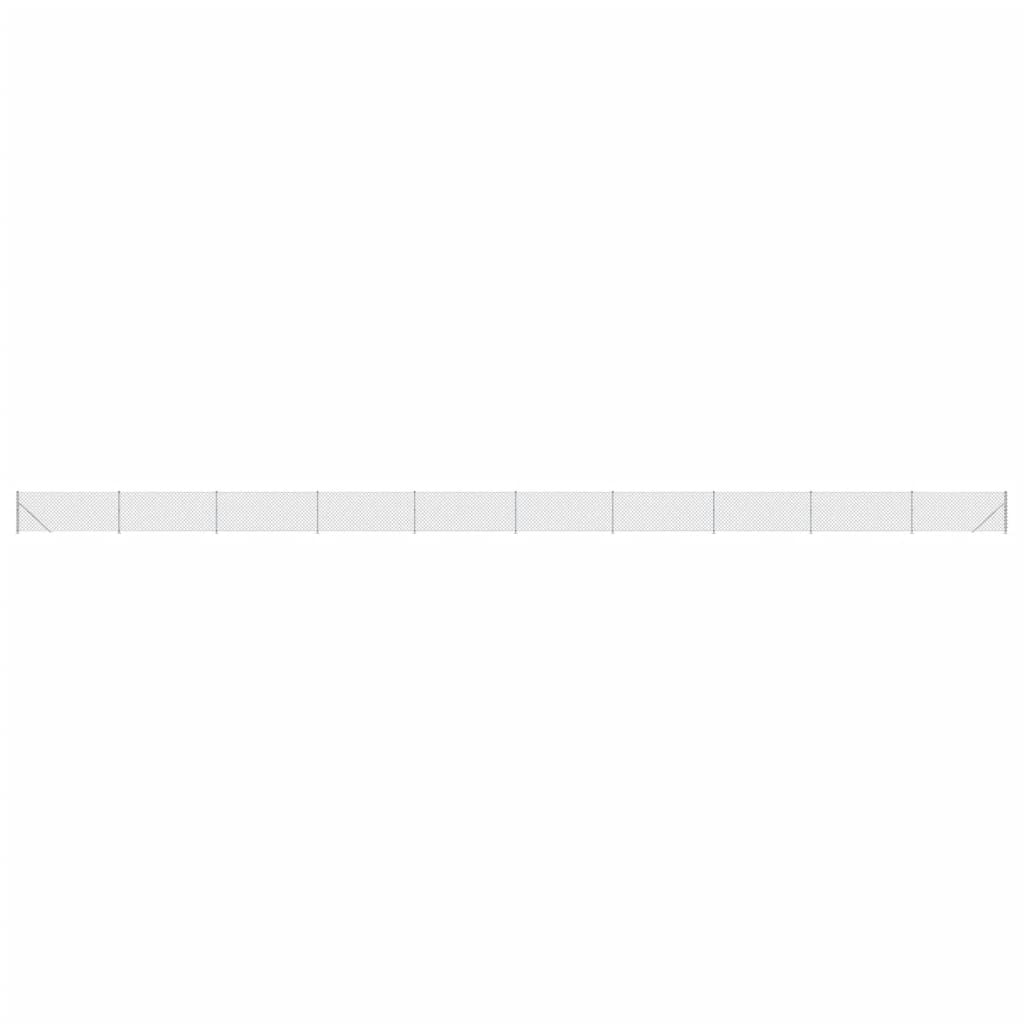 VidaXL mesh fence with flens 1x25 m silver colored