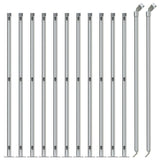 VidaXL mesh fence with flens 1x25 m silver colored