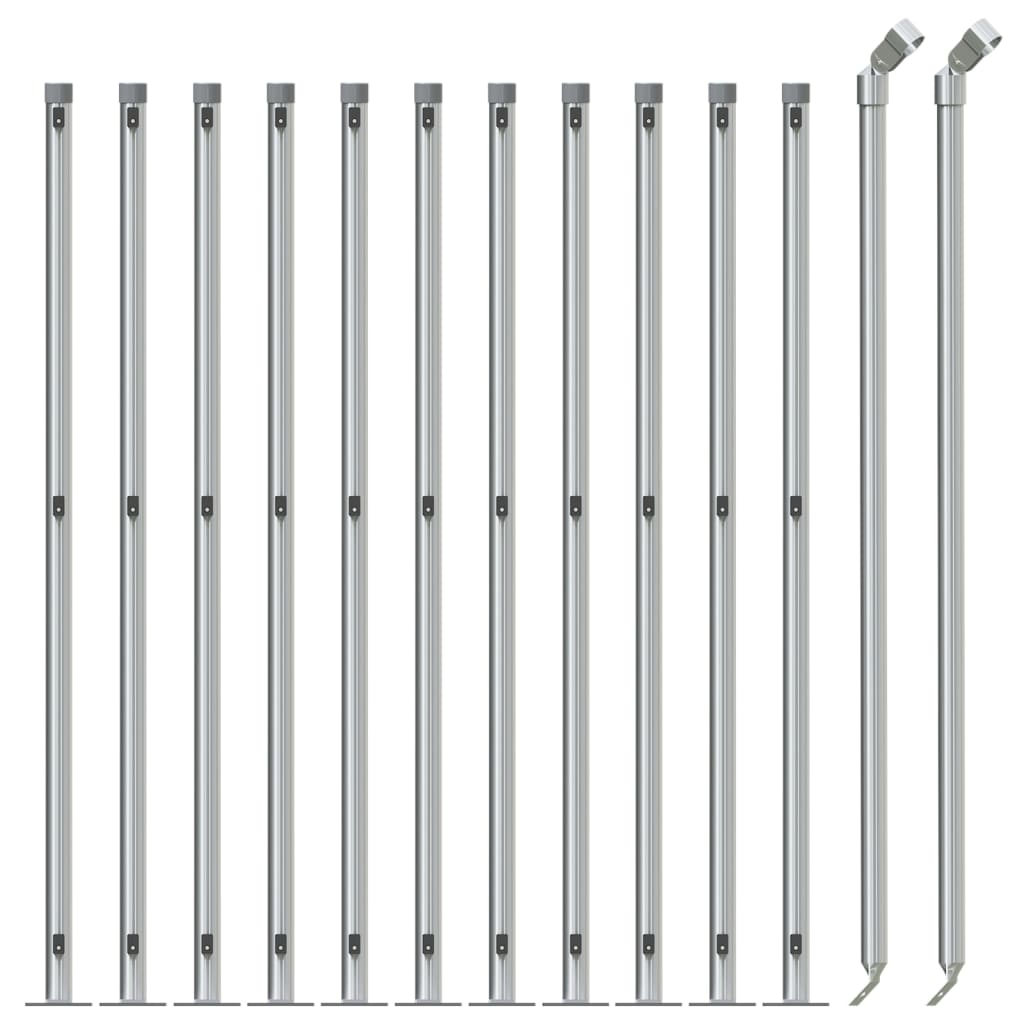 VidaXL Gaashek met flens 1,1x25 m zilverkleurig