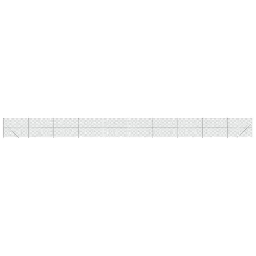 Vidaxl mesh fence with flange 1.4x25 m silver colored
