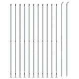 Vidaxl mesh fence with flange 1.4x25 m silver colored