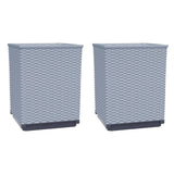 Vidaxl Planters 2 st 30x30x37 cm Polypropene light gray