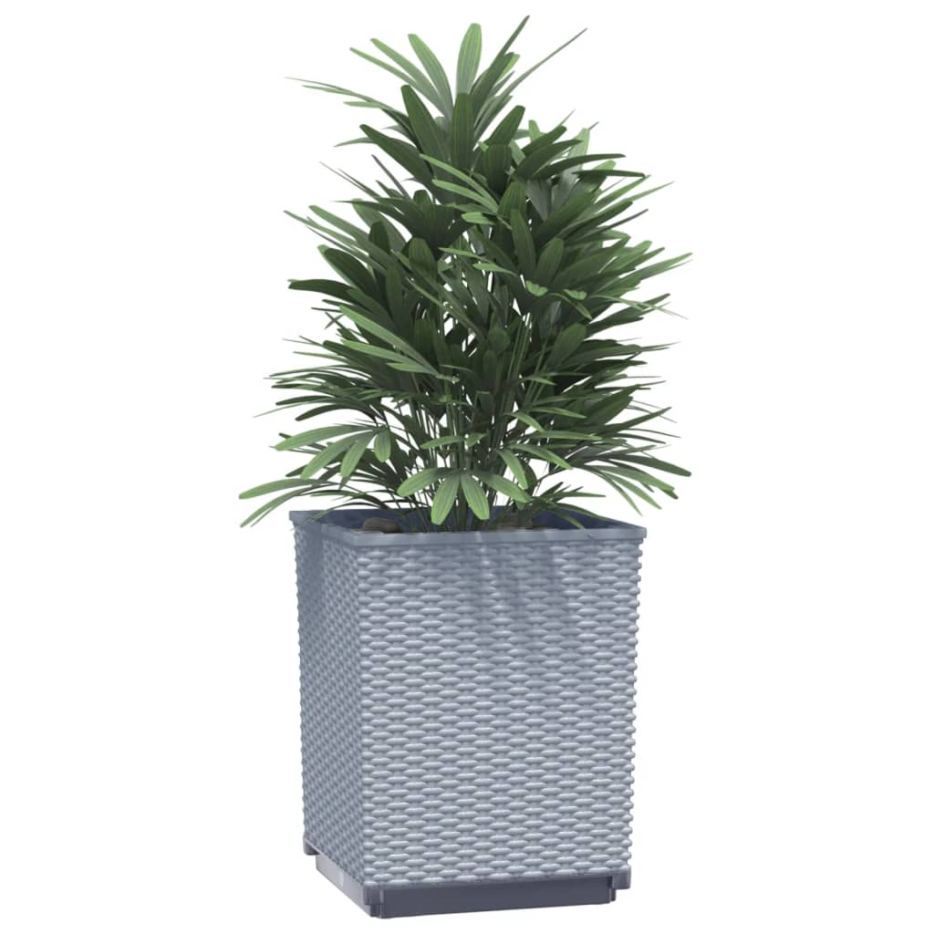 Vidaxl Planters 2 st 30x30x37 cm Polypropene light gray