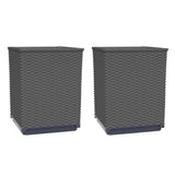 Vidaxl Planters 2 St 30x30x37 cm polipropena črna
