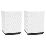 Vidaxl Planters 2 St 30x30x37 cm polipropen bela