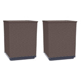 Vidaxl Planters 2 St 30x30x37 cm Polipropen rjava