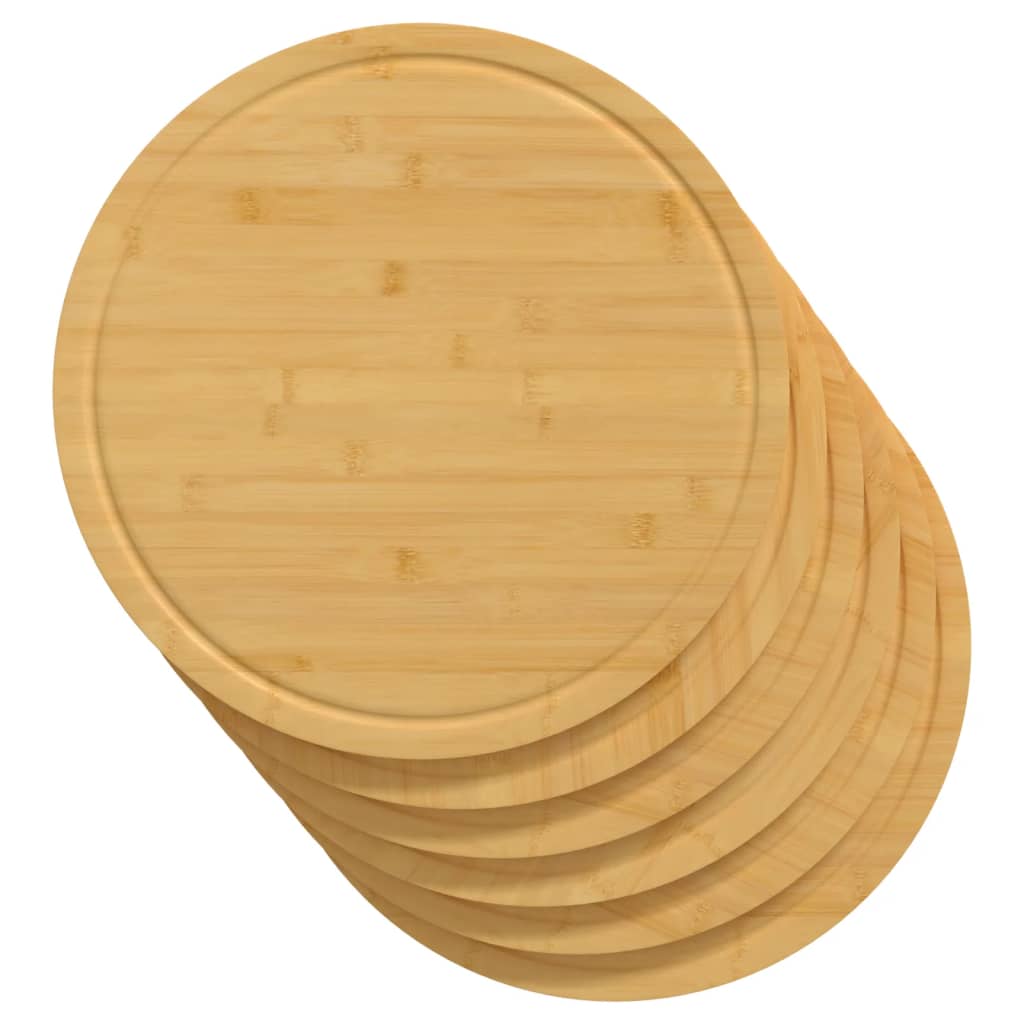Vidaxl skärbrädor 6 st Ø30x1,5 cm bambu
