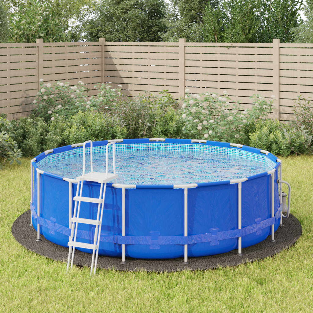 VidaXL pool soil Ø428 cm polyester geotextile light gray