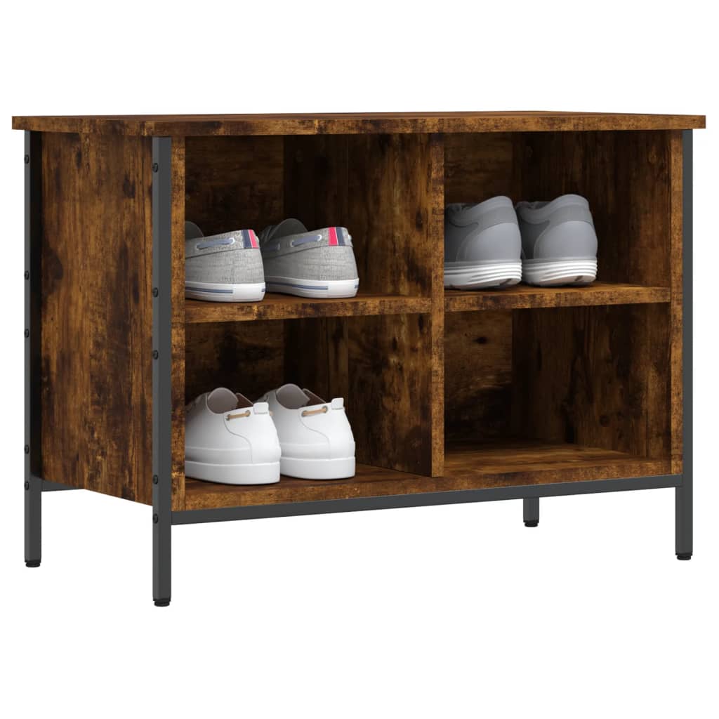VidaXL Shoe cabinet 69x35x50 cm Properted Wood Smoked Oak colored