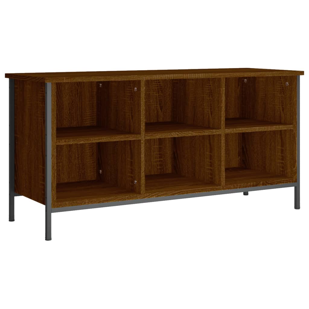 Vidaxl Cabinet da scarpe 100x35x50 cm Colore in rovere marrone in legno