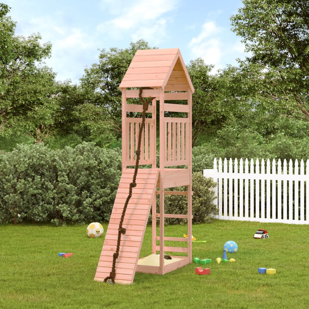 Vidaxl Speelhuis with climbing wall Solid Douglashout