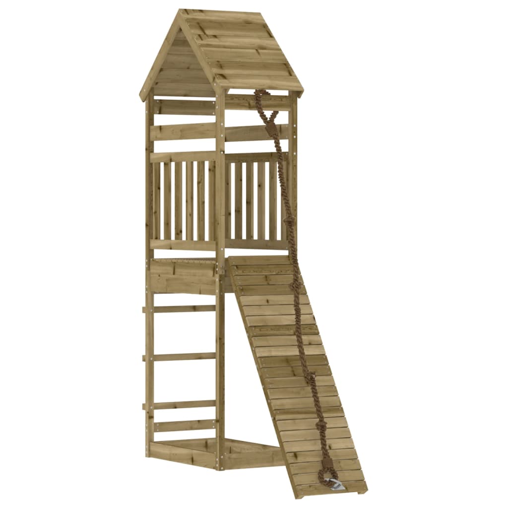 Vidaxl Speelhuis with climbing wall impregnated pine