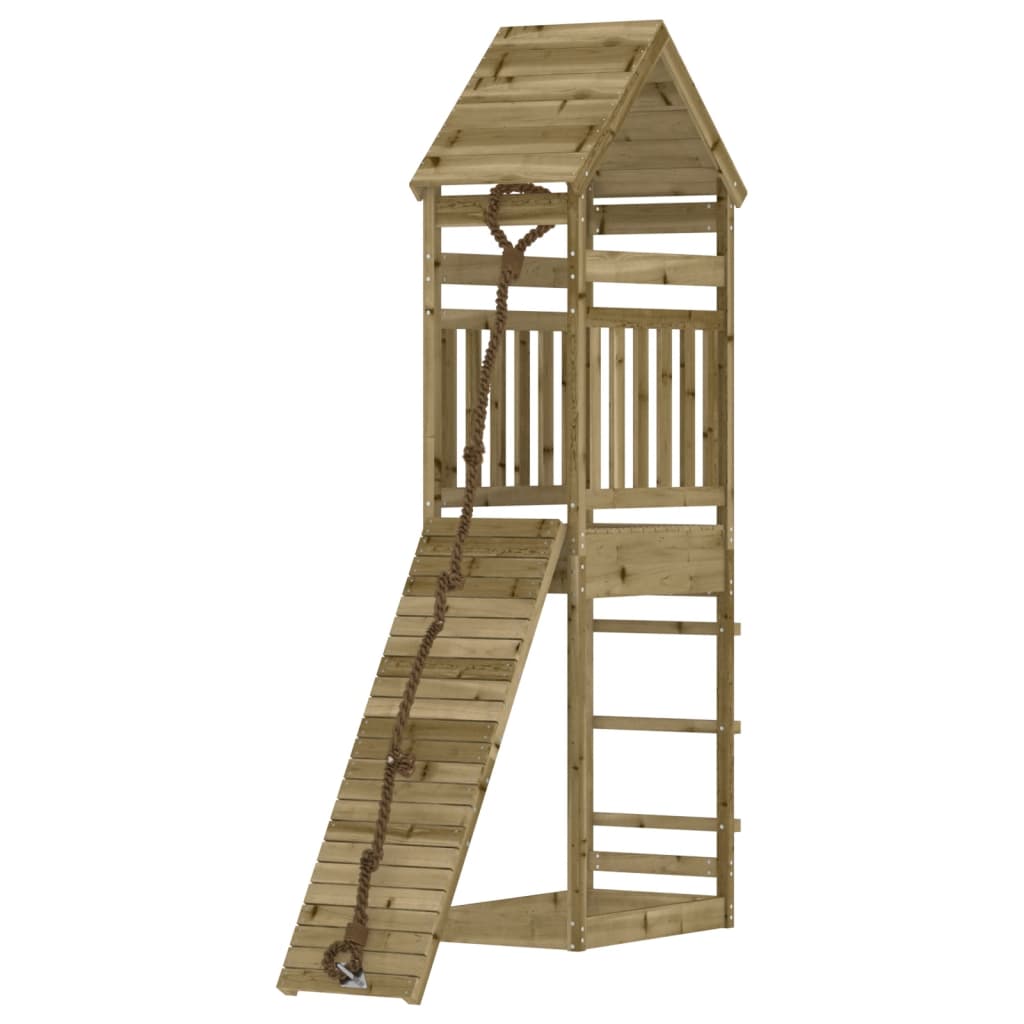 Vidaxl Speelhuis with climbing wall impregnated pine