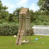 Vidaxl Speelhuis with climbing wall impregnated pine