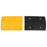 Vidaxl hitrostni izboklini 2 pcs 97x32,5x4 cm gumijasta rumena in črna