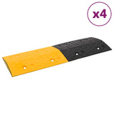 Vidaxl hitrostni izboklini 4 pcs 97x32,5x4 cm gumijasta rumena in črna