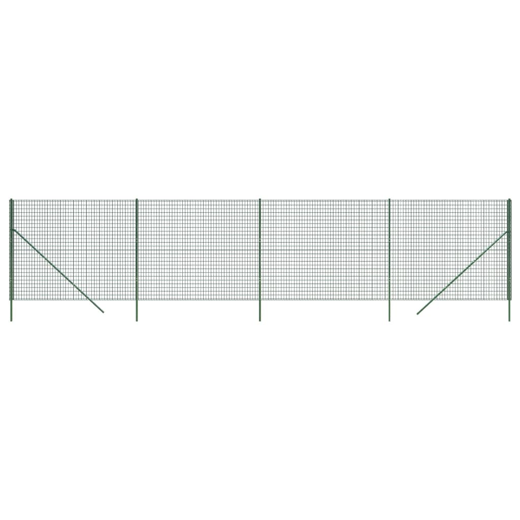 Vidaxl žična mreža FET 1,8x10 m pocinkano jekleno zeleno