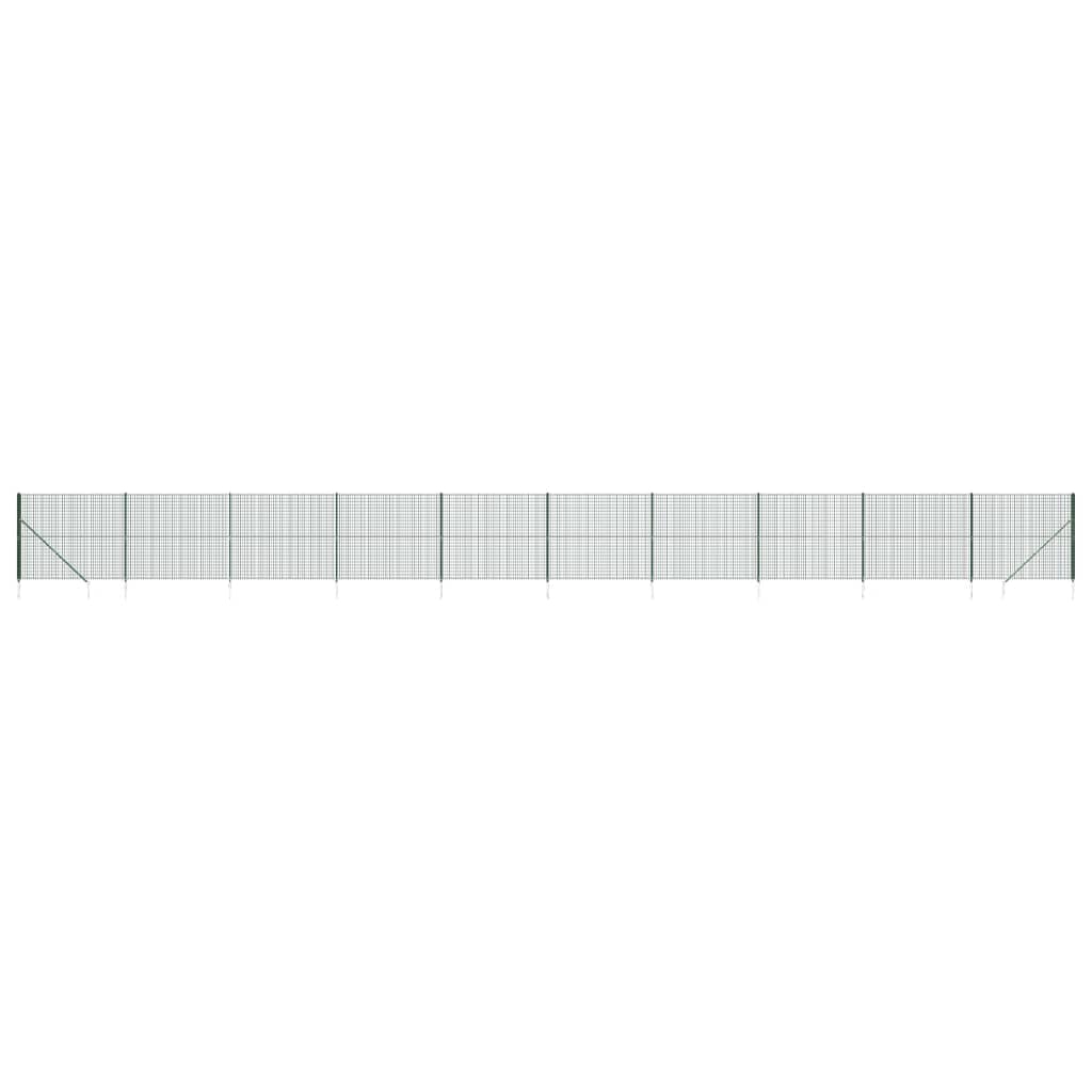 Vidaxl Drahtgitter FET mit Erdanker 1,4x25 m Grün