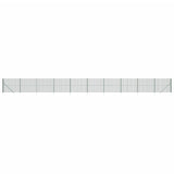Vidaxl Wire mesh fet with ground anchors 2.2x25 m green