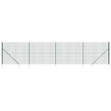 Vidaxl Wire mesh fet with ground anchors 2.2x10 m green