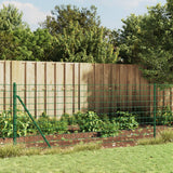 Vidaxl Drahtnetzzaun mit Erdanker 0,8 x 25 m grün