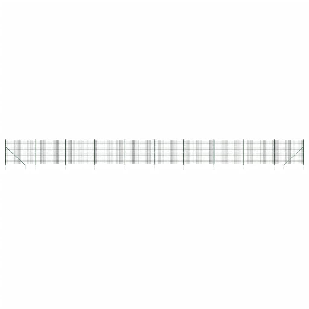 Vidaxl Drahtgitter FET mit Erdanker 1,8x25 m Grün