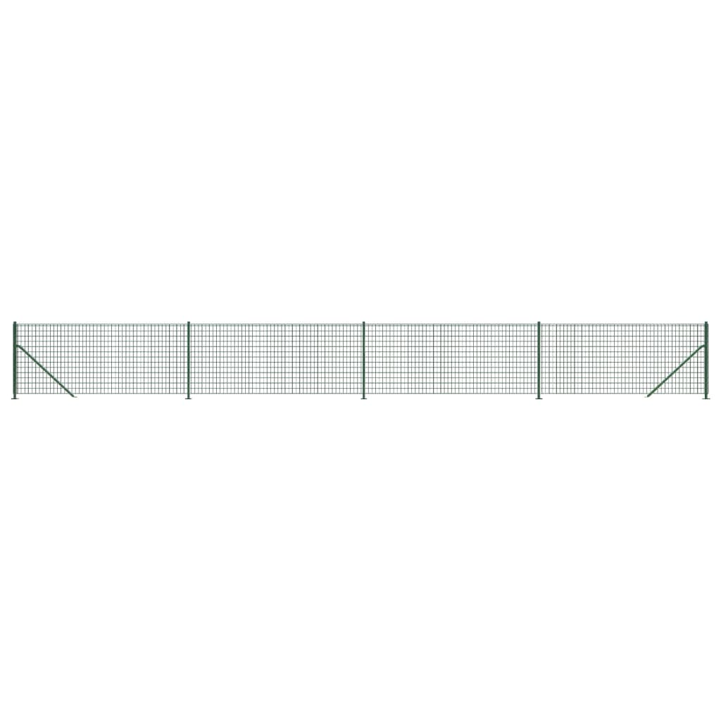 Vidaxl Drahtgitter FET mit Flansch mit 0,8 x 10 m grün
