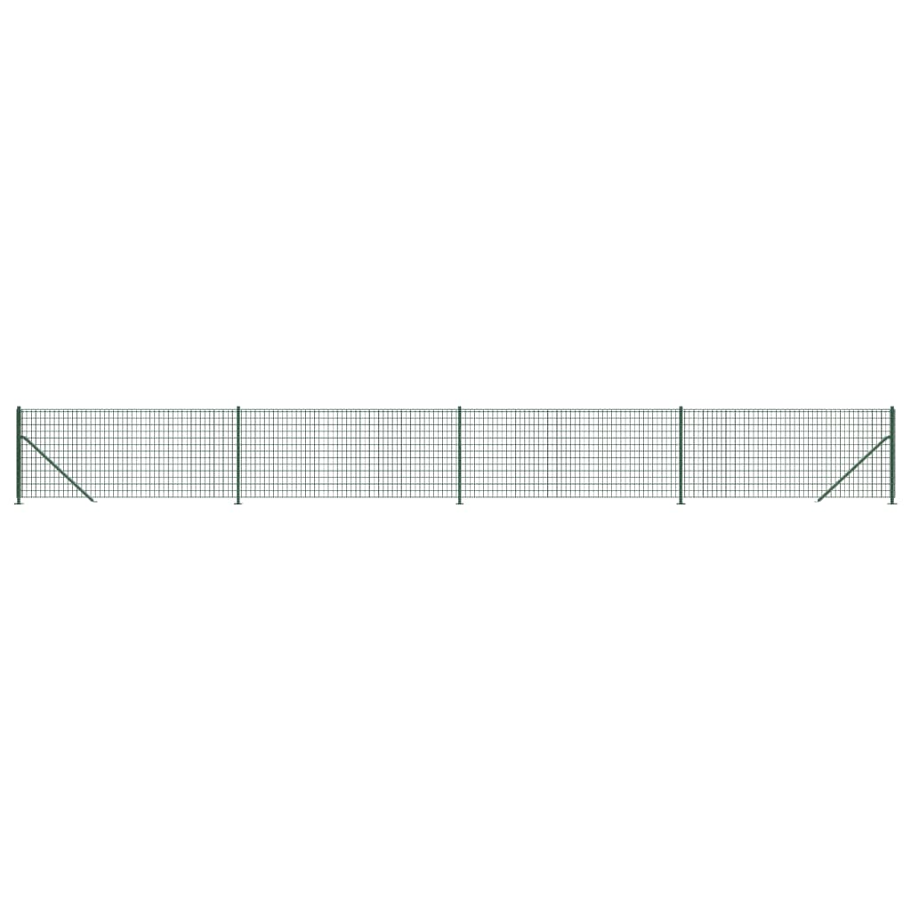 VidaXL mesh fence with flens 1x10 m green