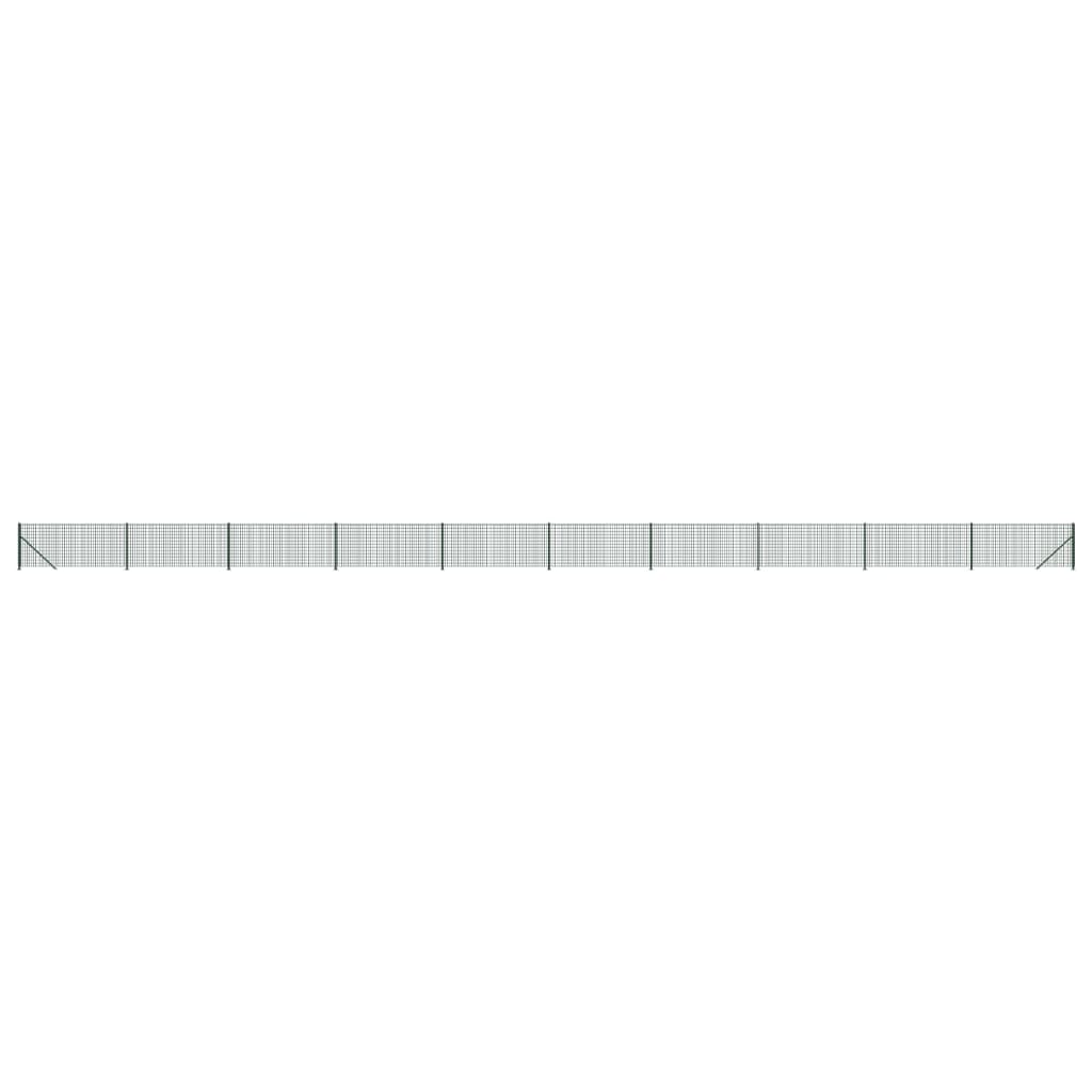 Valla de malla de alambre Vidaxl con Flens 1x25 m verde