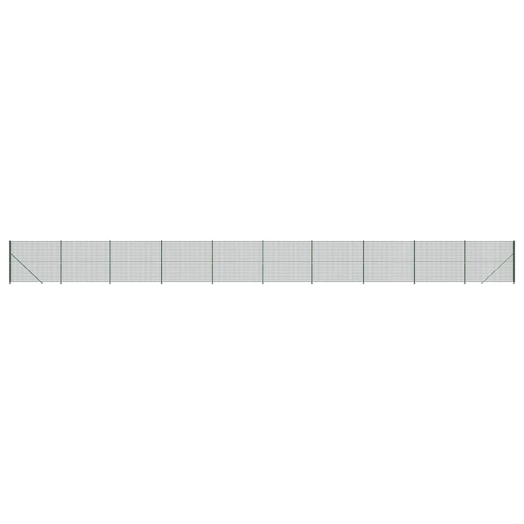 FET de malla de alambre de Vidaxl con brida de 1.4x25 m verde
