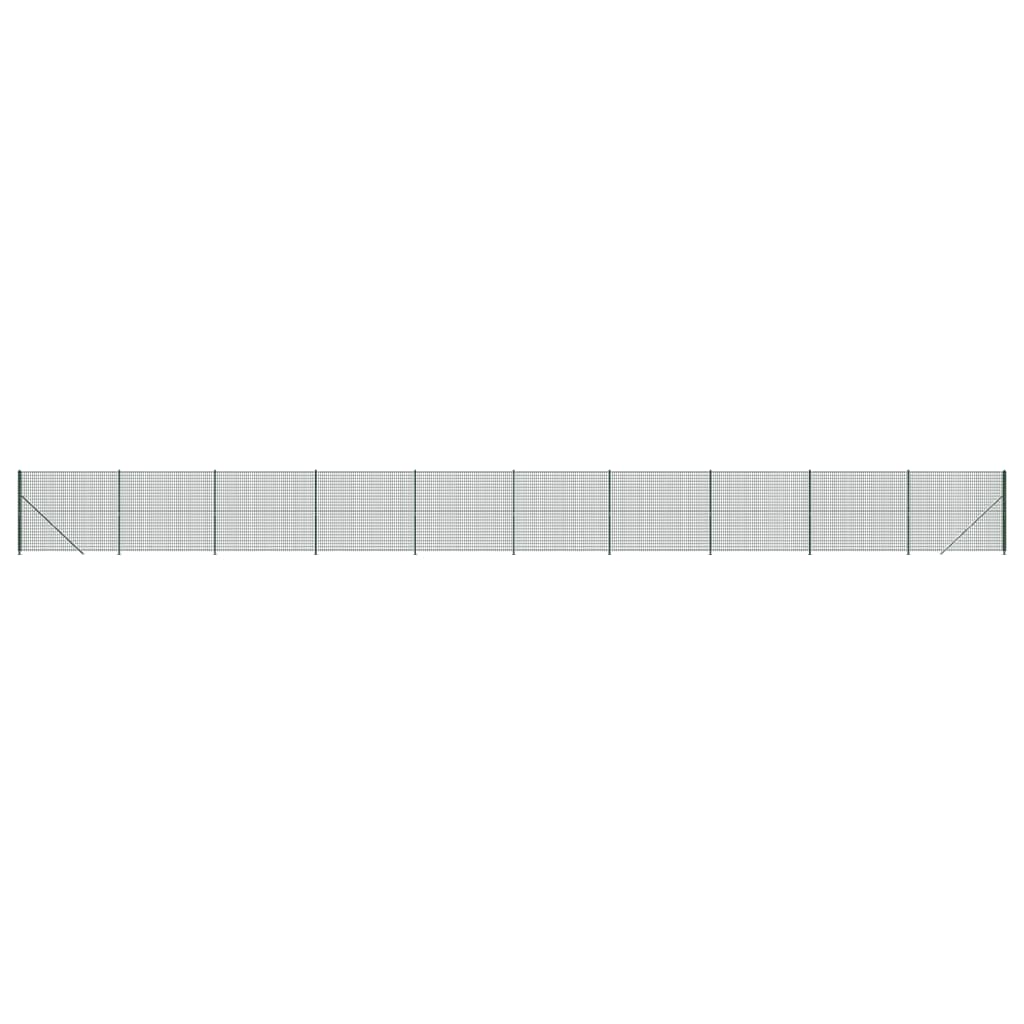 Vidaxl wire mesh fet with flange 1.6x25 m green