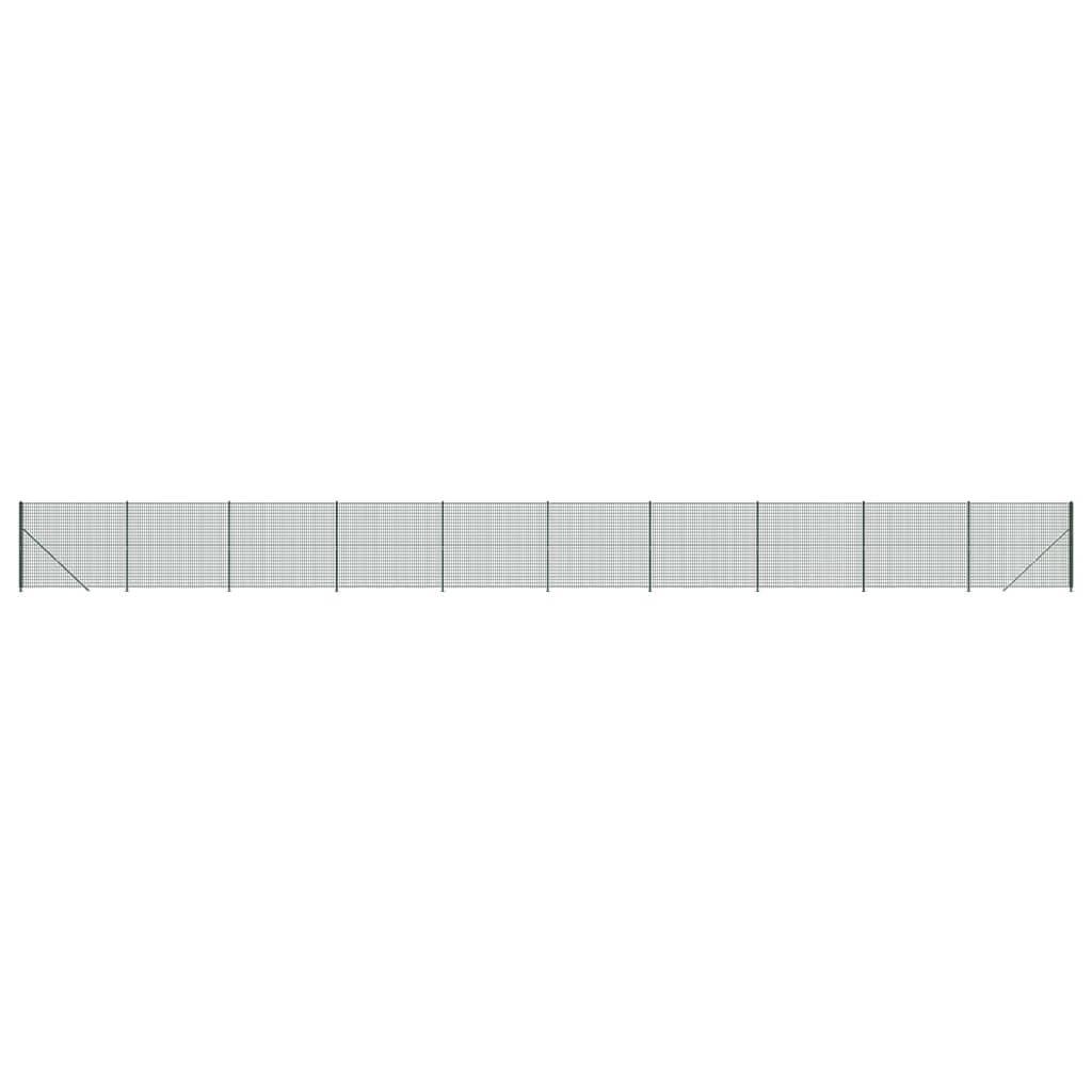 Vidaxl Wire mesh fet with flens 2x25 m green