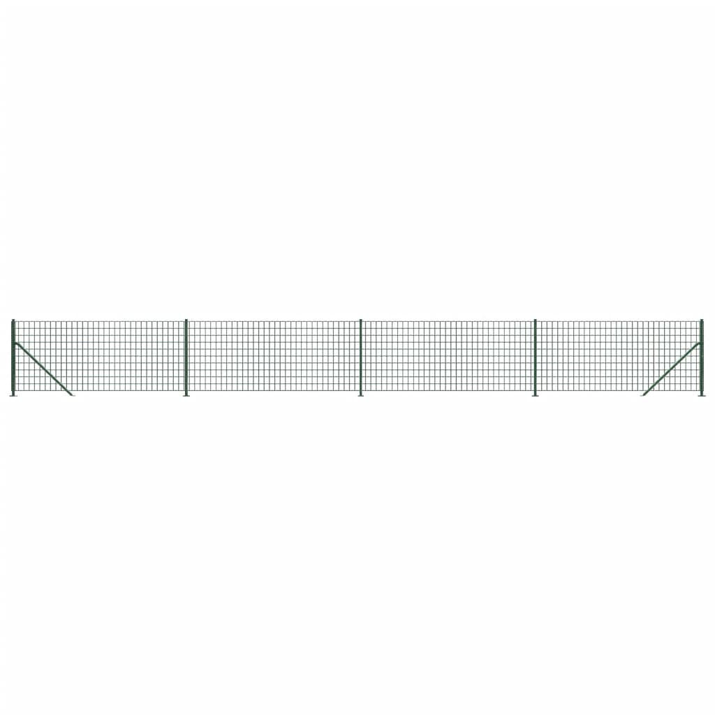 VidaXL mesh fence with flens 1x10 m green