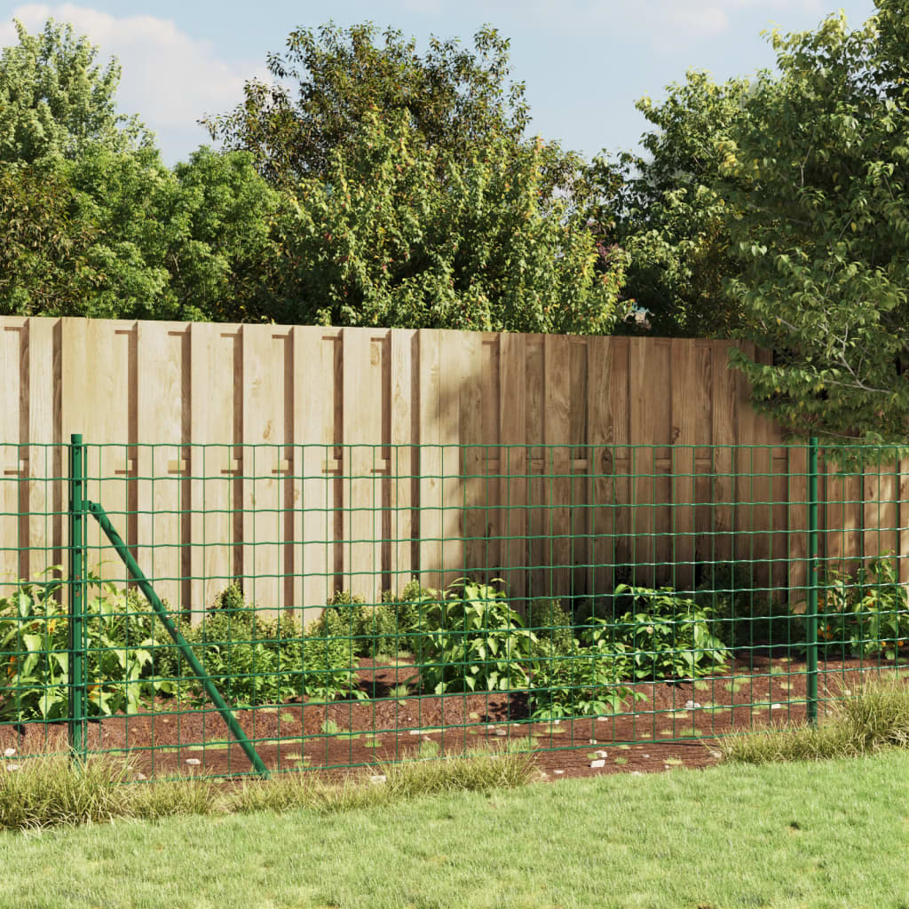 VidaXL mesh fence with flens 1x10 m green