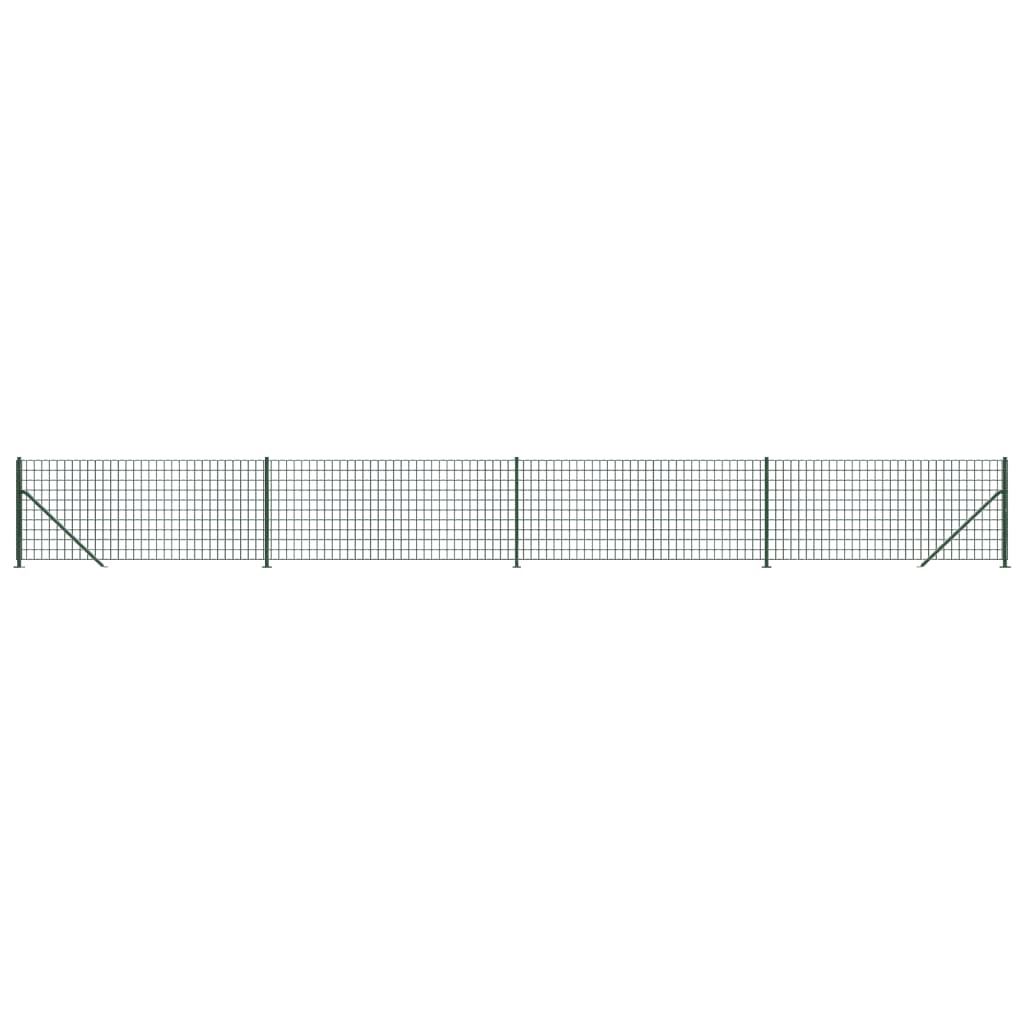 Vidaxl Wire mesh fet with flange 1.1x10 m green