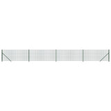 Vidaxl Wire mesh fet with flange 1.1x10 m green