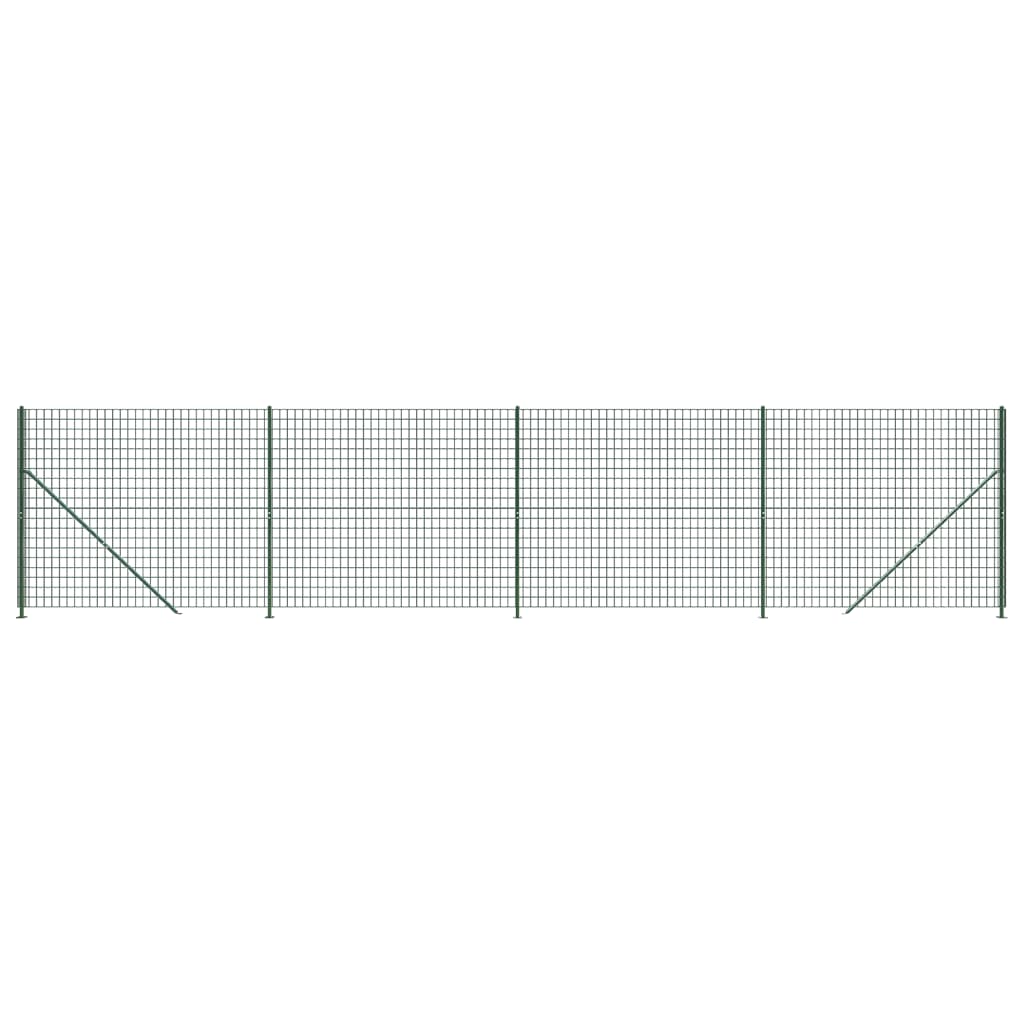 Vidaxl Wire Mesh Fet med flens 2x10 m grønn