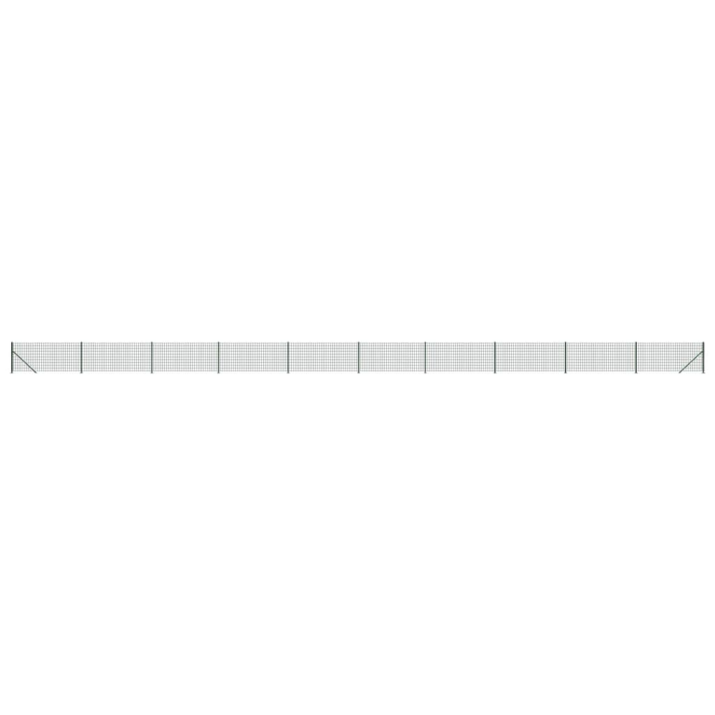 Vidaxl wire mesh fet with flange 1.1x25 m green