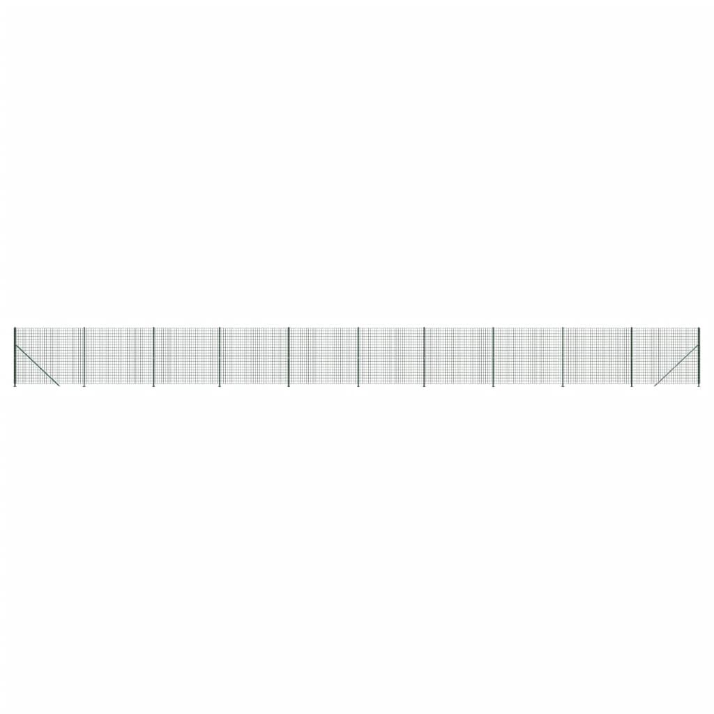 Vidaxl wire mesh fet with flange 1.8x25 m green