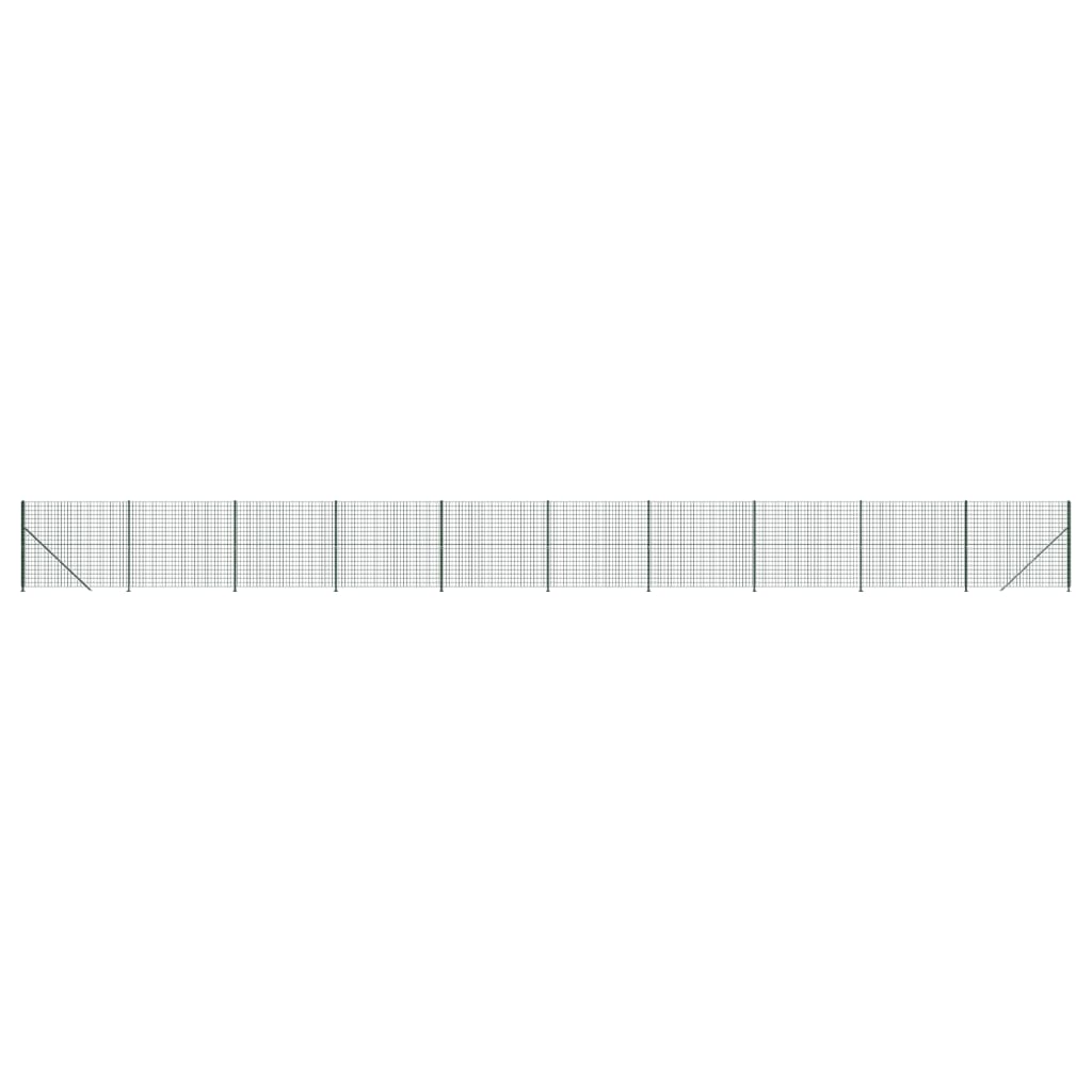 FET de malla de alambre de Vidaxl con Flens 2x25 m verde
