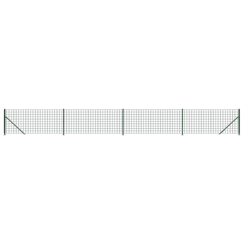 VidaXL mesh fence with flens 1x10 m green