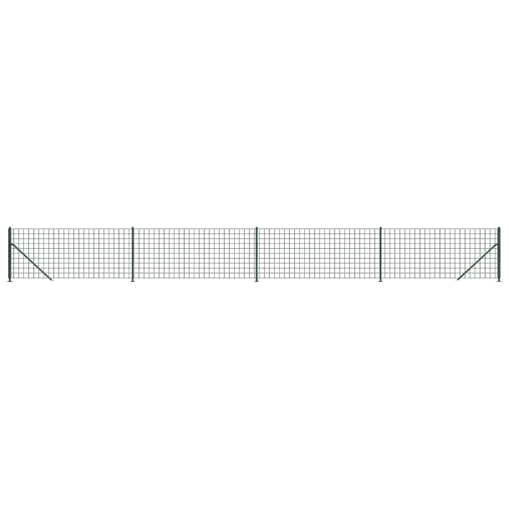 Vidaxl Wire mesh fet with flange 1.1x10 m green