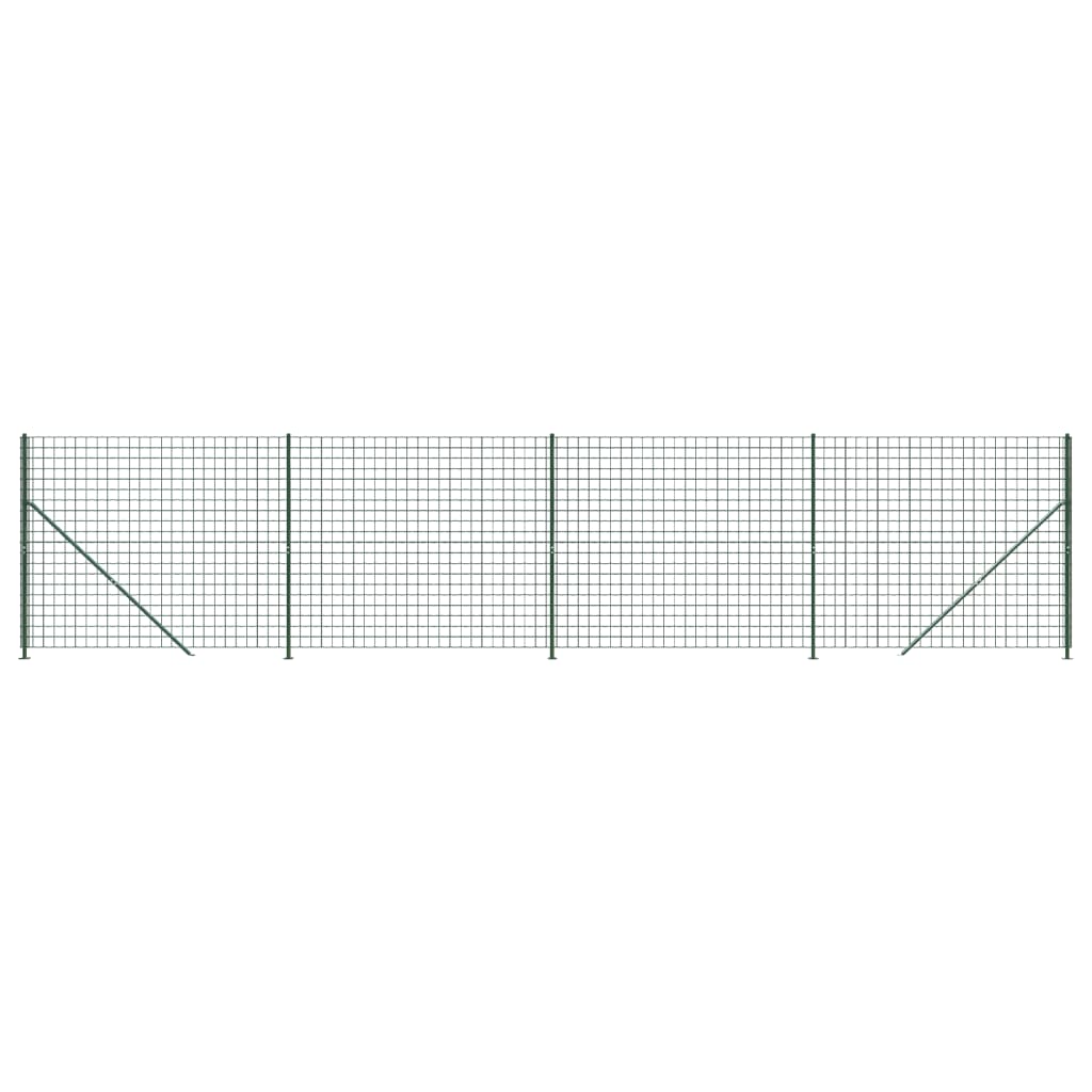 Vidaxl Wire Mesh Fet med flens 2x10 m grønn