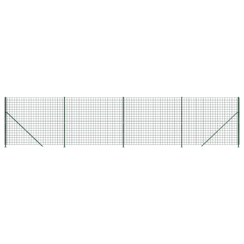 Vidaxl Wire mesh fet with flange 2.2x10 m green