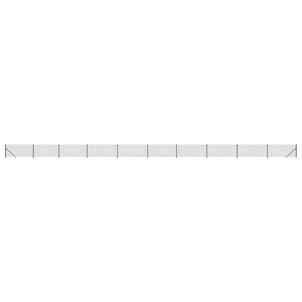 Vidaxl Wire mesh fence with flens 1x25 m green