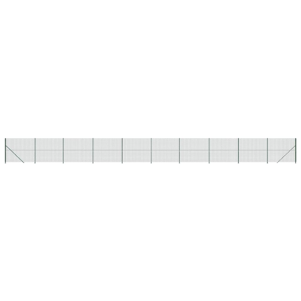 Vidaxl wire mesh fet with flange 1.8x25 m green